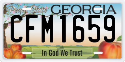 GA license plate CFM1659