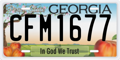 GA license plate CFM1677
