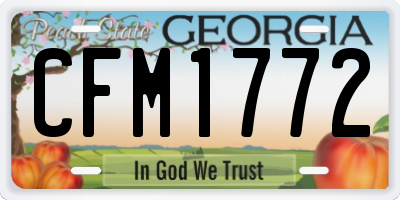 GA license plate CFM1772