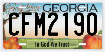GA license plate CFM2190