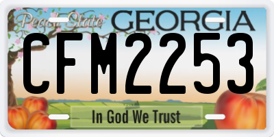 GA license plate CFM2253