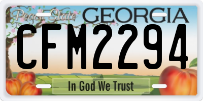 GA license plate CFM2294