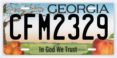 GA license plate CFM2329