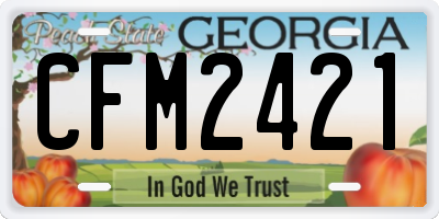 GA license plate CFM2421