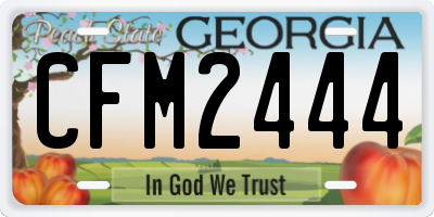 GA license plate CFM2444