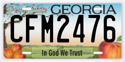 GA license plate CFM2476