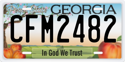 GA license plate CFM2482