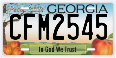 GA license plate CFM2545
