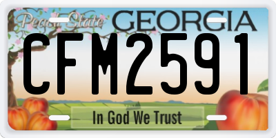 GA license plate CFM2591
