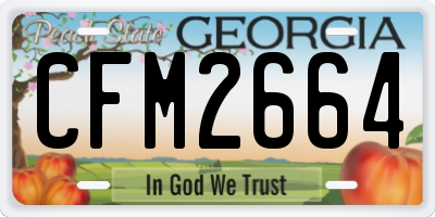 GA license plate CFM2664