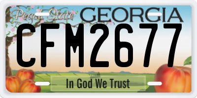 GA license plate CFM2677