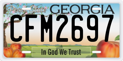 GA license plate CFM2697