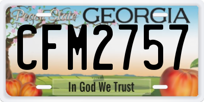 GA license plate CFM2757