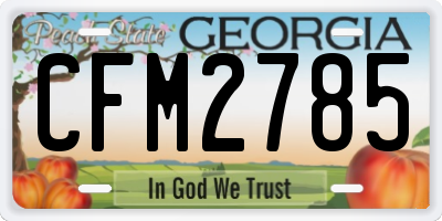 GA license plate CFM2785
