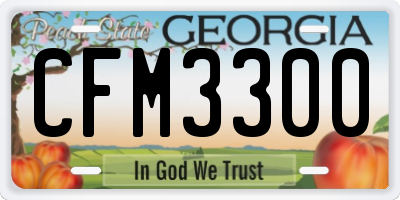 GA license plate CFM3300
