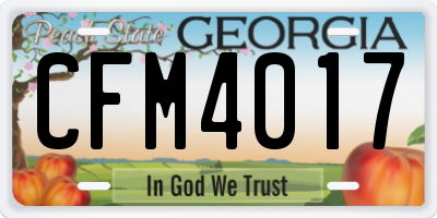 GA license plate CFM4017