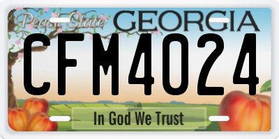 GA license plate CFM4024