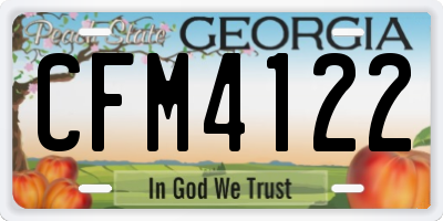 GA license plate CFM4122