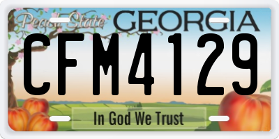GA license plate CFM4129