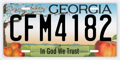 GA license plate CFM4182