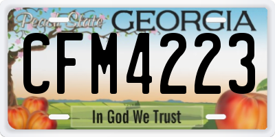 GA license plate CFM4223
