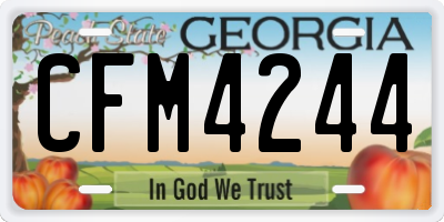 GA license plate CFM4244