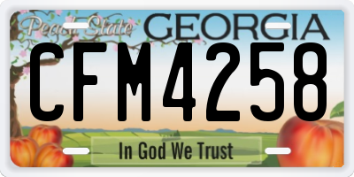 GA license plate CFM4258