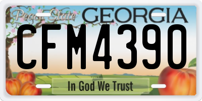 GA license plate CFM4390