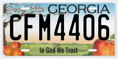 GA license plate CFM4406