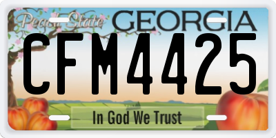 GA license plate CFM4425