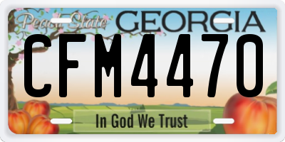 GA license plate CFM4470