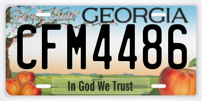 GA license plate CFM4486