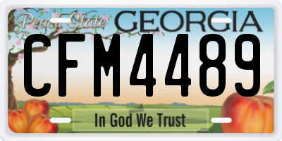 GA license plate CFM4489