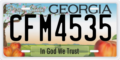 GA license plate CFM4535