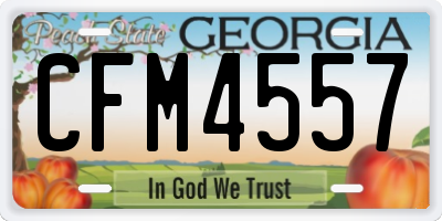 GA license plate CFM4557