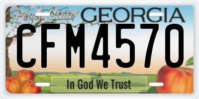 GA license plate CFM4570