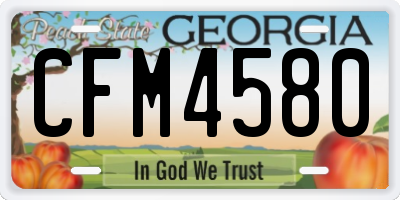 GA license plate CFM4580