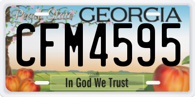 GA license plate CFM4595