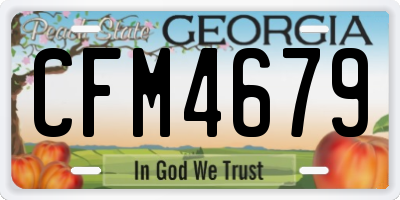 GA license plate CFM4679