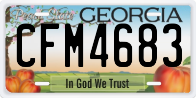 GA license plate CFM4683