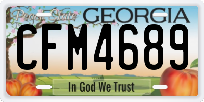 GA license plate CFM4689