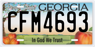 GA license plate CFM4693