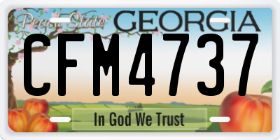 GA license plate CFM4737