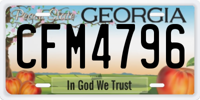 GA license plate CFM4796