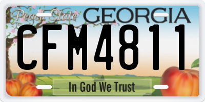 GA license plate CFM4811