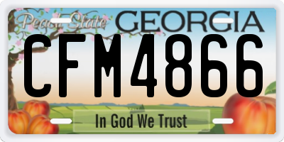 GA license plate CFM4866