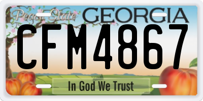 GA license plate CFM4867