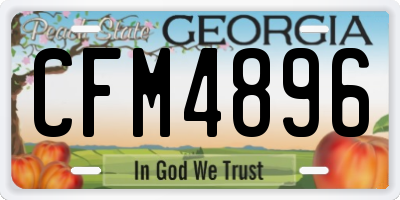 GA license plate CFM4896