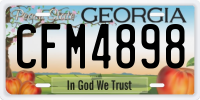 GA license plate CFM4898