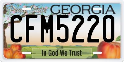 GA license plate CFM5220